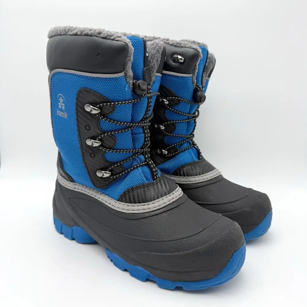 Kamik Kids Luke 3 Snow Boots US 5 EU 37 Blue Waterproof Insulated EUC